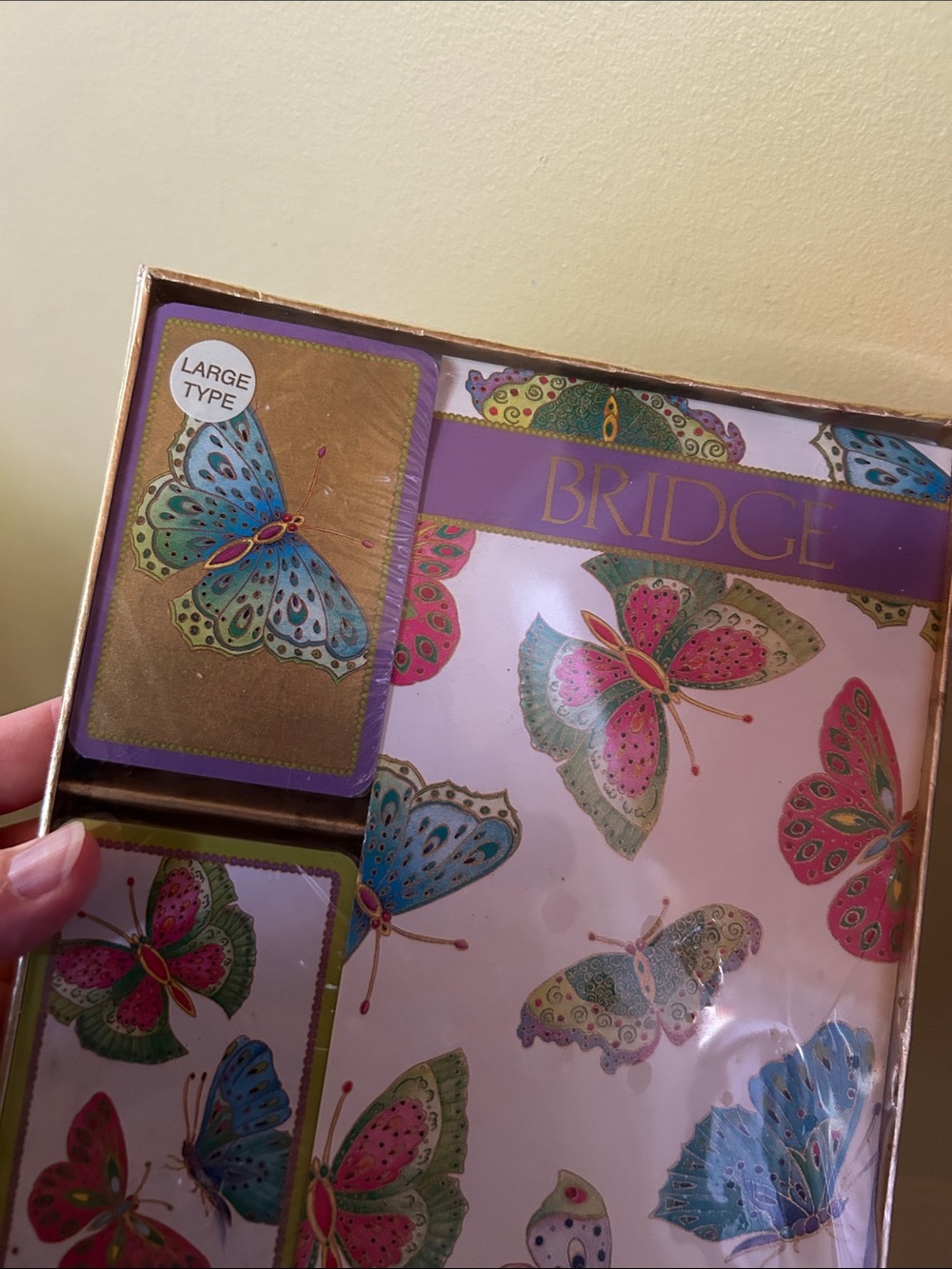 Butterfly Bridge Card Set - new in box - Picture 3 of 3